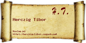 Herczig Tibor névjegykártya